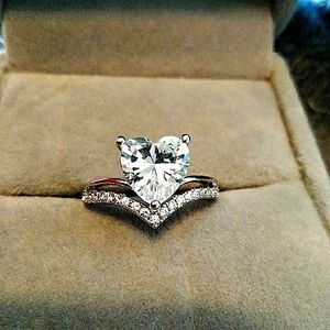Heart Shaped Faux Diamond Ring